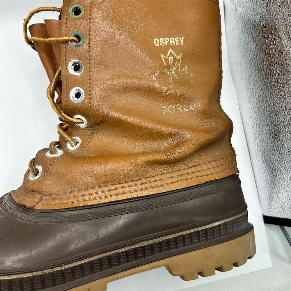 Sorel Osprey Men's Vintage Snow Boots Brown Size 12 Winter Casual READ - Picture 8 of 15